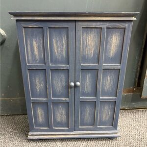 Rustic Blue Wooden Cabinet